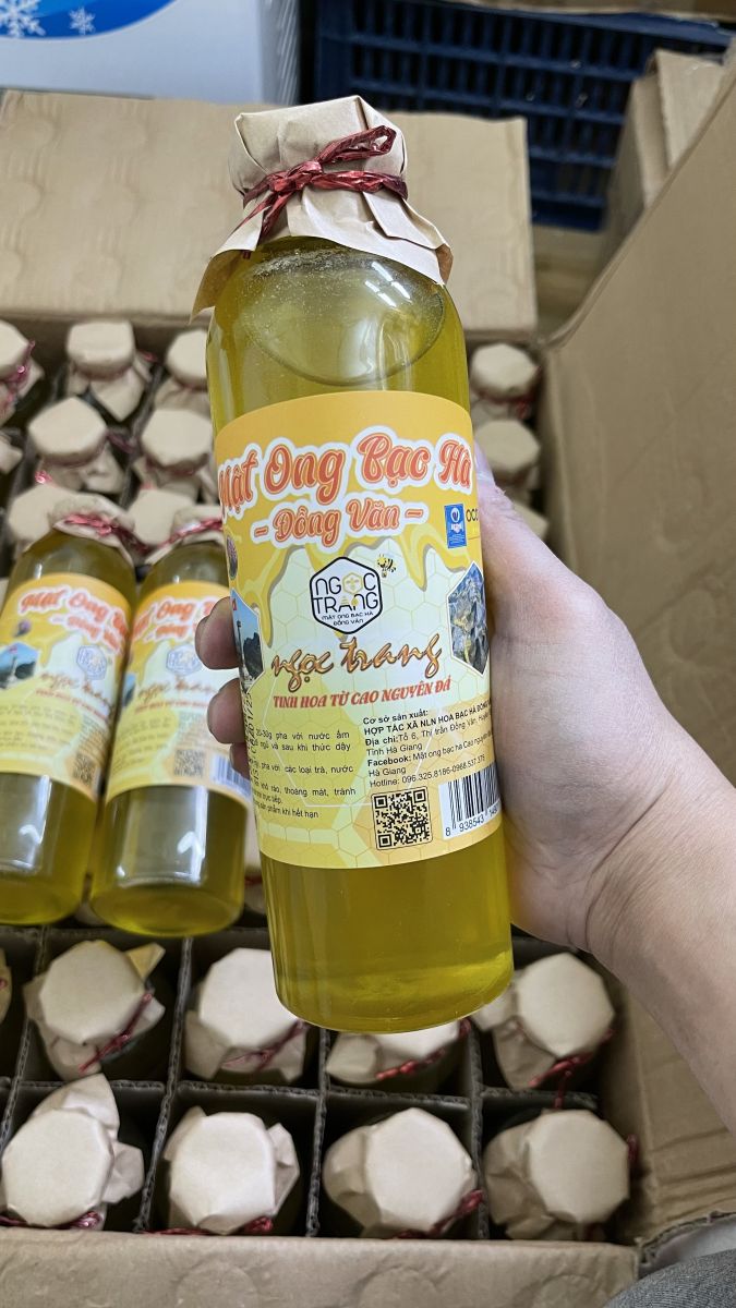 Mật ong bạc hà 500ml (chai thủy tinh) OCOP 3 sao