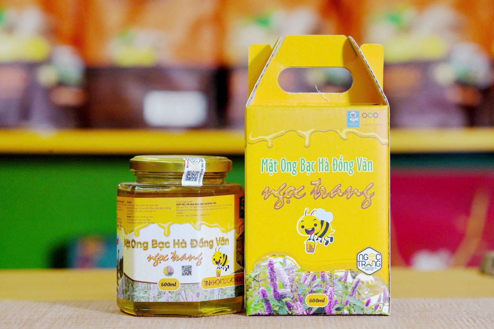 Mật ong bạc hà 500ml (dạng hộp) đạt tiêu chuẩn xuất khẩu Quốc tế