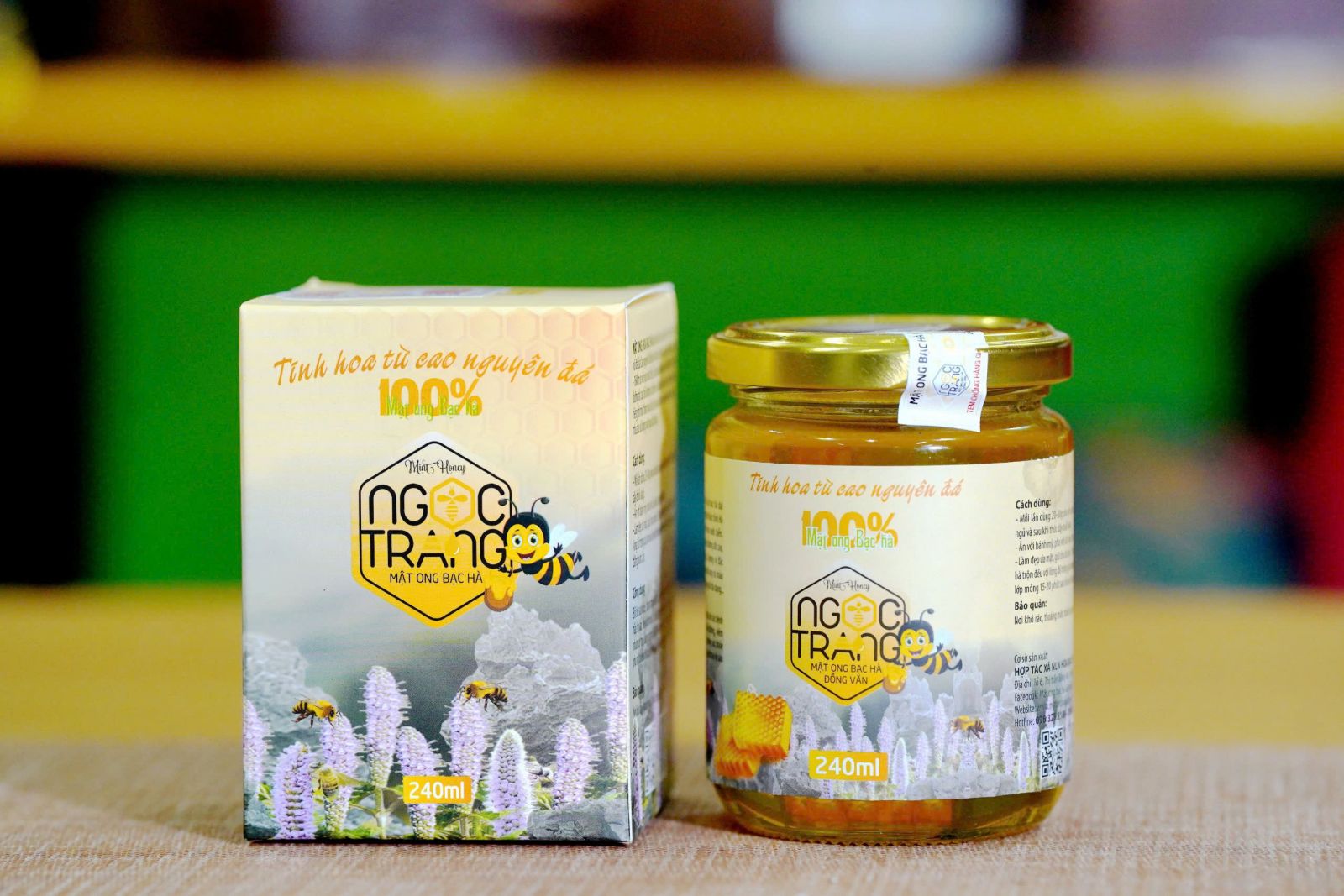 Mật ong bạc hà thương hiệu 240ml