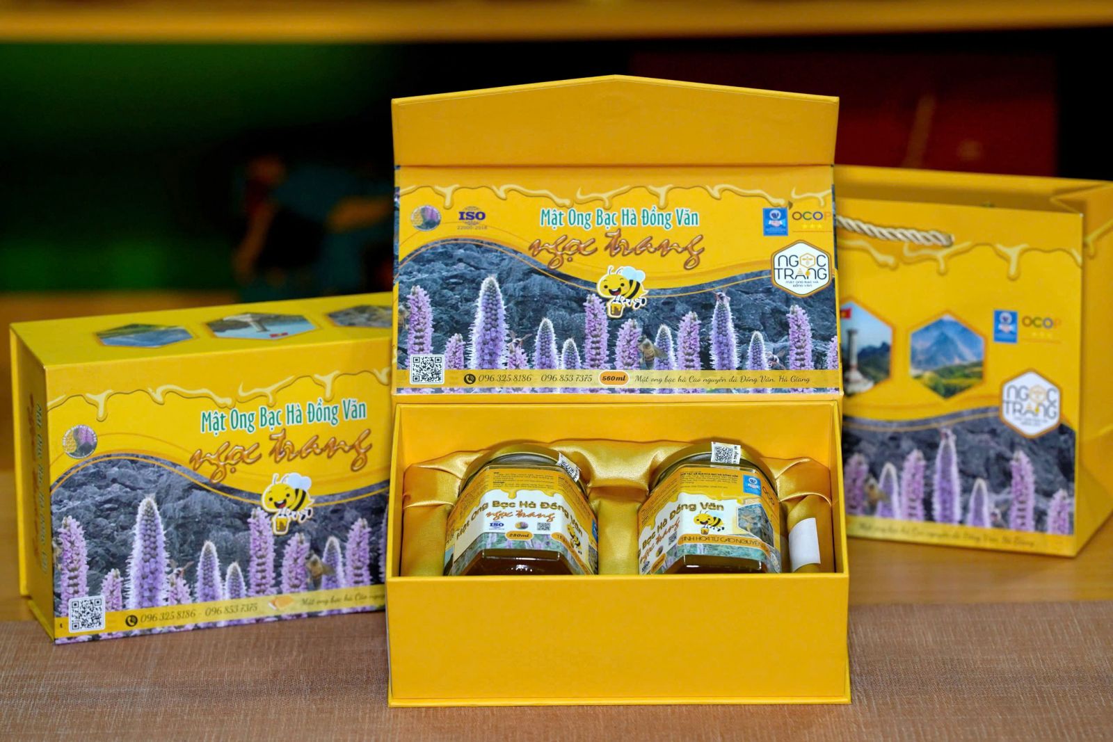 Mật ong bạc hà đặc biệt hộp thuỷ tinh cao cấp 560ml